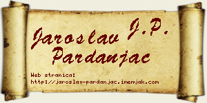 Jaroslav Pardanjac vizit kartica